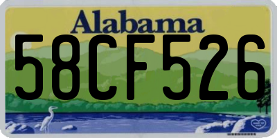 AL license plate 58CF526