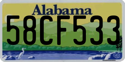 AL license plate 58CF533