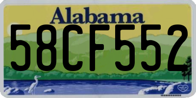 AL license plate 58CF552