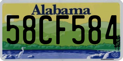 AL license plate 58CF584