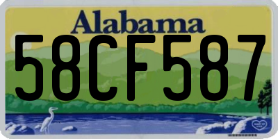 AL license plate 58CF587