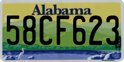 AL license plate 58CF623