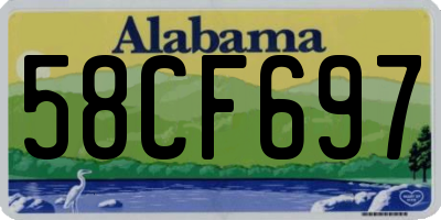 AL license plate 58CF697