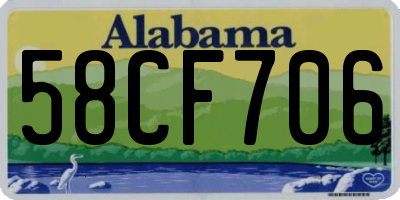 AL license plate 58CF706