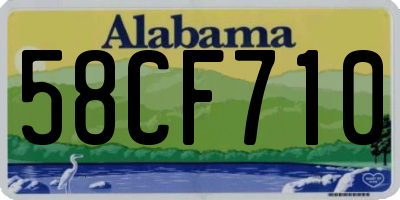AL license plate 58CF710