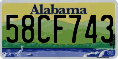 AL license plate 58CF743