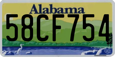 AL license plate 58CF754