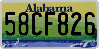 AL license plate 58CF826