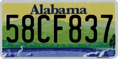 AL license plate 58CF837