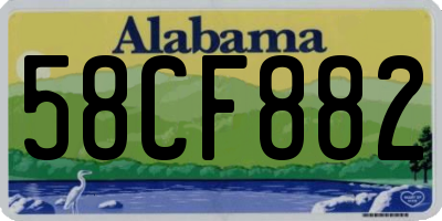 AL license plate 58CF882