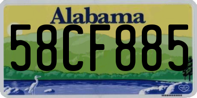 AL license plate 58CF885