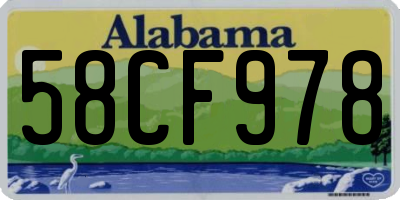 AL license plate 58CF978