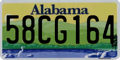 AL license plate 58CG164