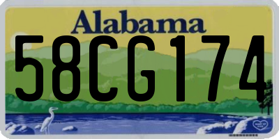 AL license plate 58CG174