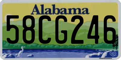 AL license plate 58CG246