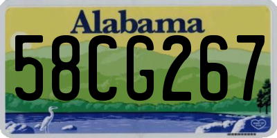 AL license plate 58CG267