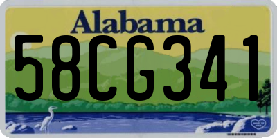 AL license plate 58CG341