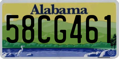 AL license plate 58CG461