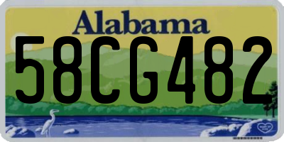 AL license plate 58CG482