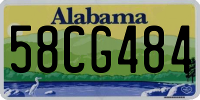 AL license plate 58CG484