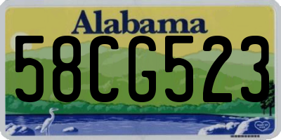 AL license plate 58CG523