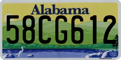 AL license plate 58CG612