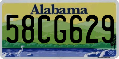 AL license plate 58CG629