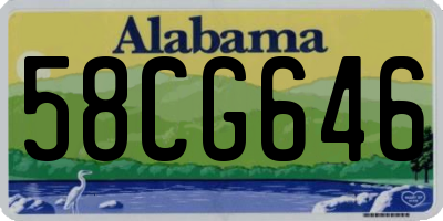 AL license plate 58CG646