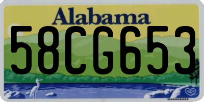 AL license plate 58CG653