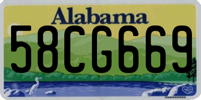 AL license plate 58CG669