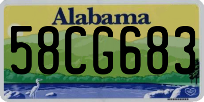 AL license plate 58CG683