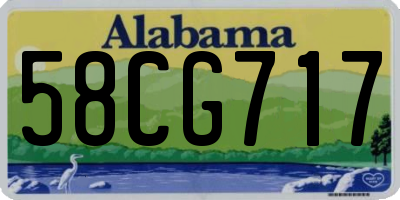 AL license plate 58CG717