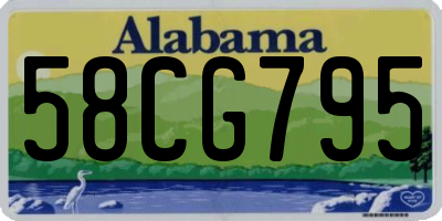 AL license plate 58CG795