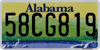AL license plate 58CG819
