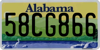 AL license plate 58CG866