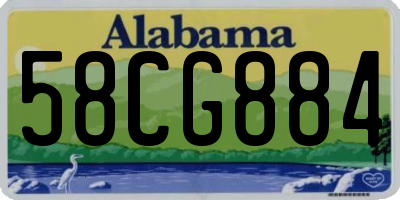 AL license plate 58CG884