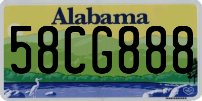 AL license plate 58CG888