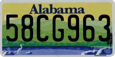 AL license plate 58CG963