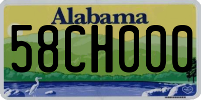 AL license plate 58CH000