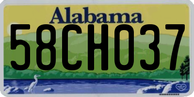 AL license plate 58CH037