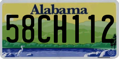 AL license plate 58CH112