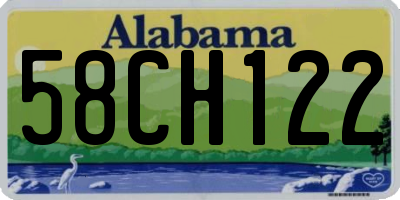 AL license plate 58CH122