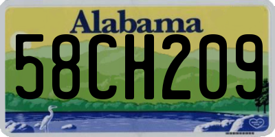 AL license plate 58CH209