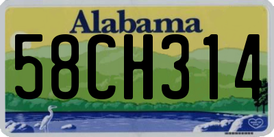 AL license plate 58CH314