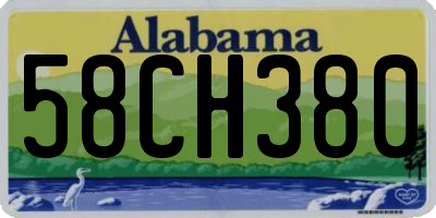 AL license plate 58CH380