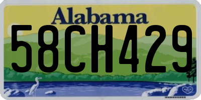 AL license plate 58CH429