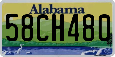 AL license plate 58CH480