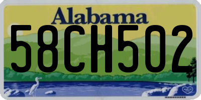 AL license plate 58CH502