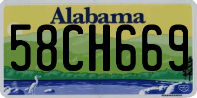 AL license plate 58CH669