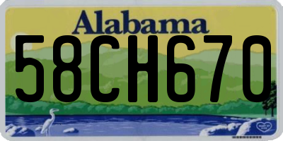 AL license plate 58CH670